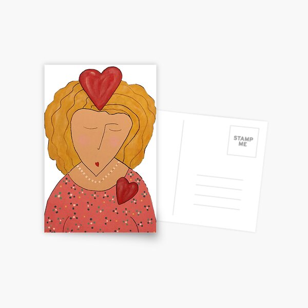 Heart Lady Postcard