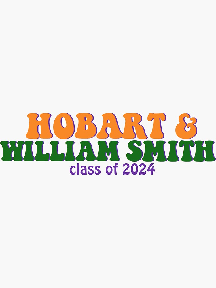 "Hobart And William Smith Class of 2024" Sticker for Sale by mayaf08