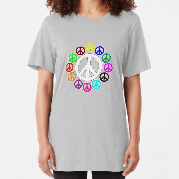 surrounded by peace Slim Fit T-Shirt