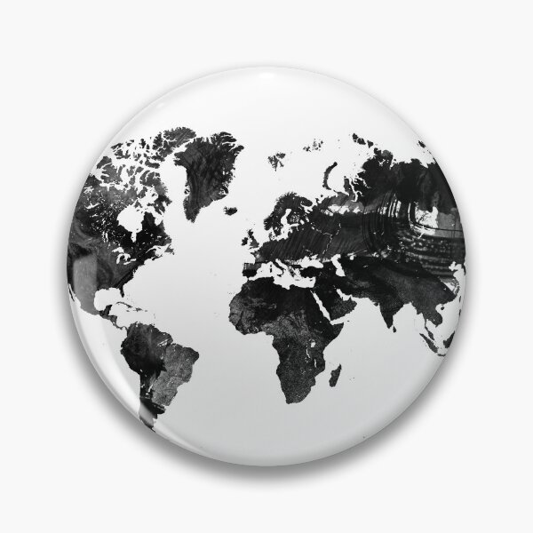 Item preview, Black watercolor world map designed and sold by adiosmillet.