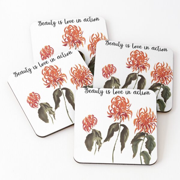 Item preview, Orange Chrysanthemum with Quote designed and sold by ClaraMargarita.