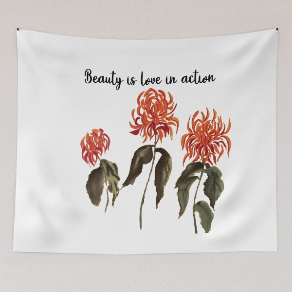 Item preview, Orange Chrysanthemum with Quote designed and sold by ClaraMargarita.
