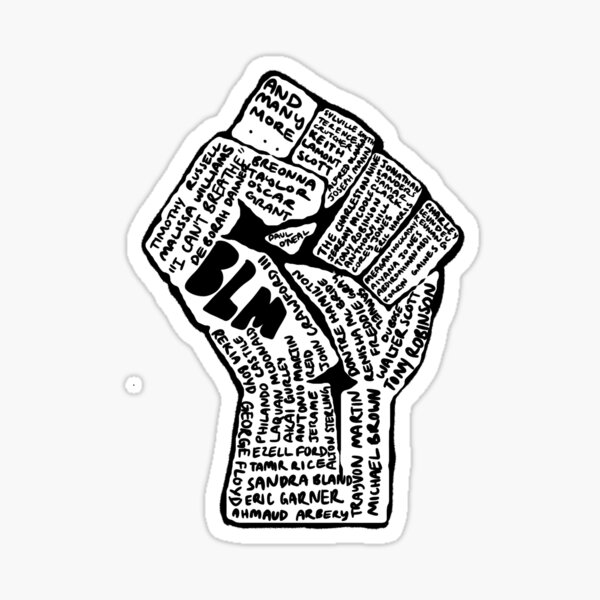 BLM Name Fist Sticker