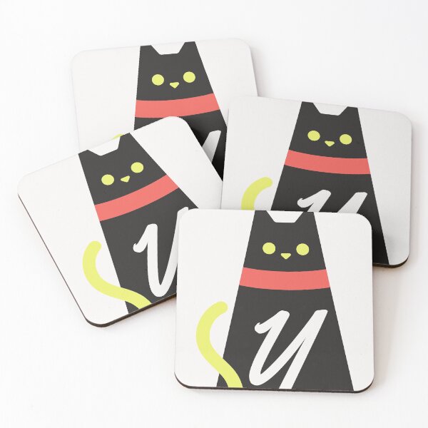 Item preview,   Alphabet  initial Letter  Y and black,red and yellow  cat designed and sold by dygo1986.