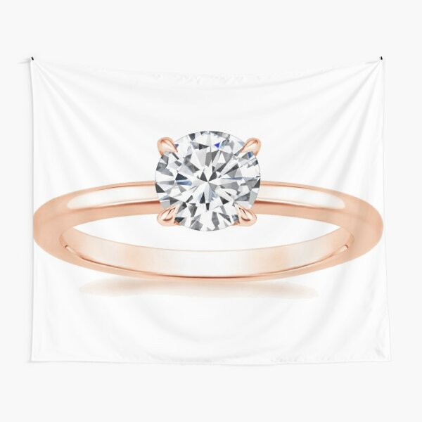 #Engagement #ring #yellow #gold diamond Tapestry