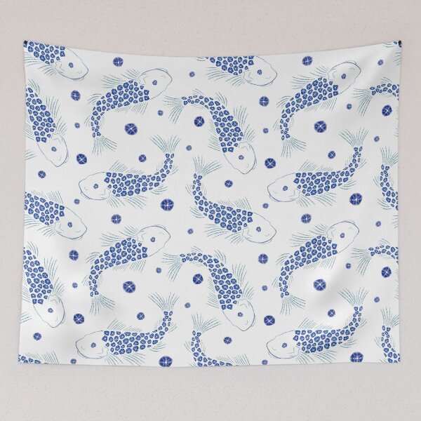 Item preview, Shibori Fish White designed and sold by artypeaches.