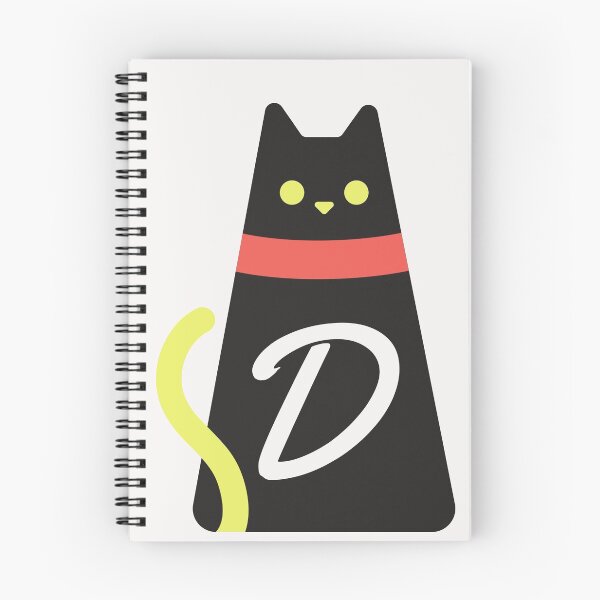 Item preview,  Alphabet  initial Letter D and black,red and yellow  cat designed and sold by dygo1986.