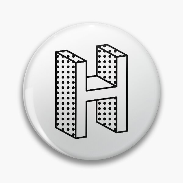 Item preview, 3D Ben Day Dot Isometric Letter H designed and sold by murialbezanson.