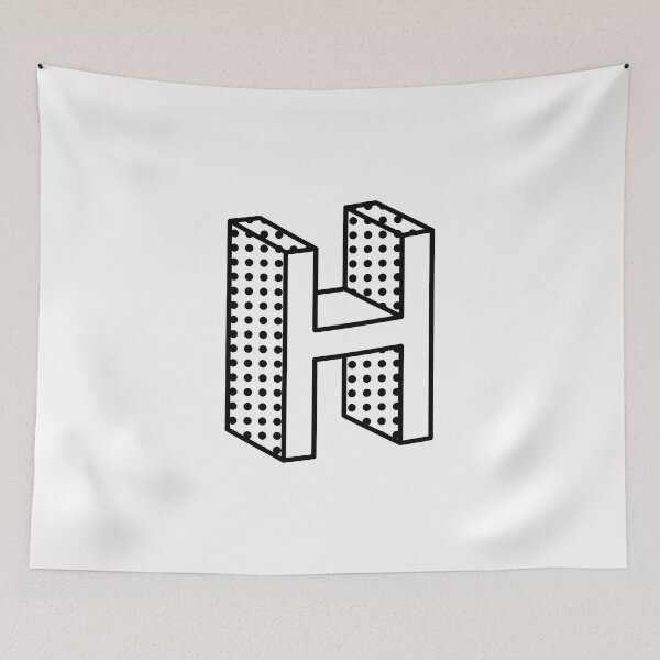 Item preview, 3D Ben Day Dot Isometric Letter H designed and sold by murialbezanson.
