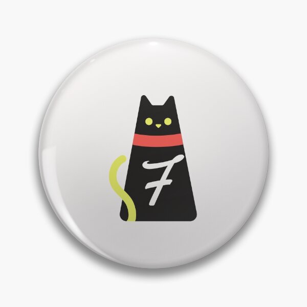 Item preview,  Alphabet  initial Letter F and black,red and yellow  cat designed and sold by dygo1986.