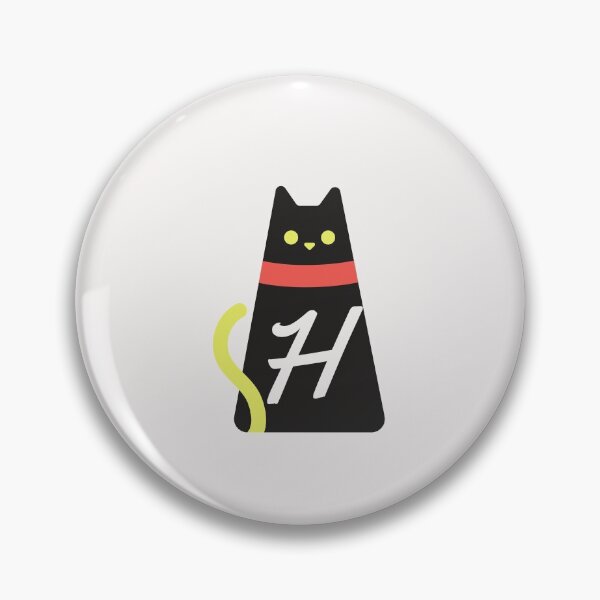 Item preview,  Alphabet  initial Letter H and black,red and yellow  cat designed and sold by dygo1986.