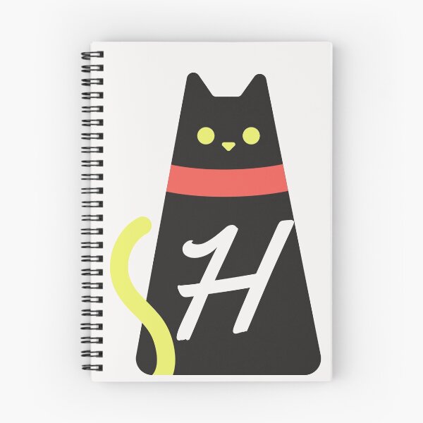 Item preview,  Alphabet  initial Letter H and black,red and yellow  cat designed and sold by dygo1986.