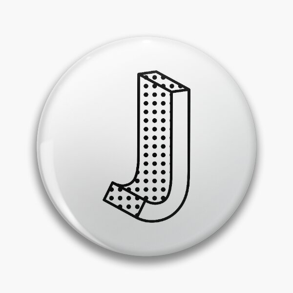 Item preview, 3D Ben Day Dot Isometric Letter J designed and sold by murialbezanson.