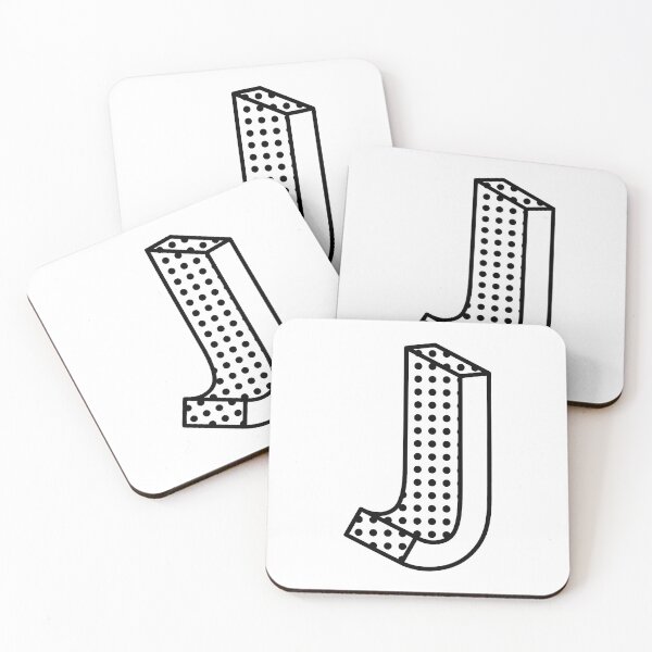 Item preview, 3D Ben Day Dot Isometric Letter J designed and sold by murialbezanson.
