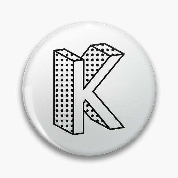 Item preview, 3D Ben Day Dot Isometric Letter K designed and sold by murialbezanson.