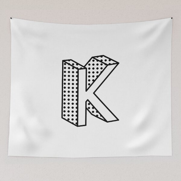 Item preview, 3D Ben Day Dot Isometric Letter K designed and sold by murialbezanson.