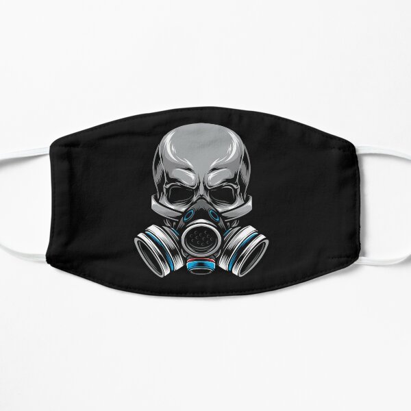 Gray Skull Face Masks Redbubble - black skull gas mask roblox