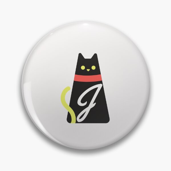 Item preview, Alphabet  initial Letter J and black,red and yellow  cat designed and sold by dygo1986.