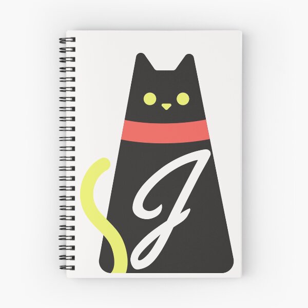 Item preview, Alphabet  initial Letter J and black,red and yellow  cat designed and sold by dygo1986.