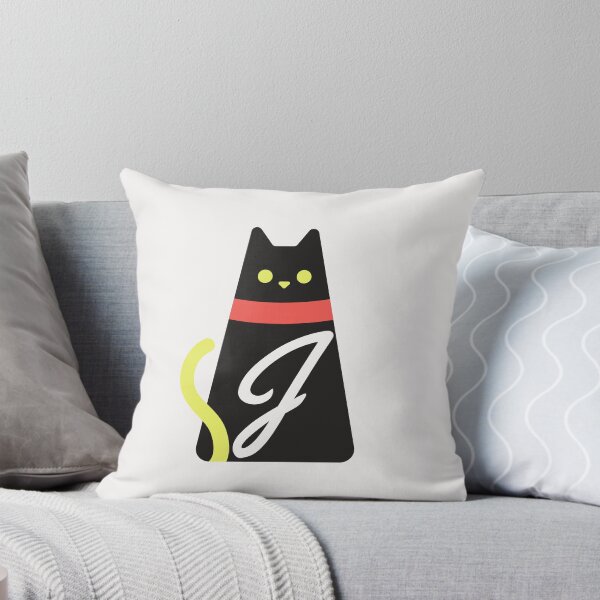 Item preview, Alphabet  initial Letter J and black,red and yellow  cat designed and sold by dygo1986.