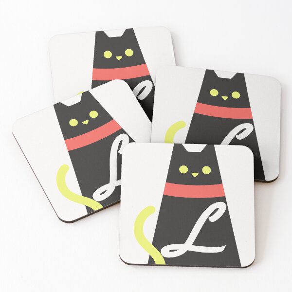 Item preview,   Alphabet  initial Letter L and black,red and yellow  cat designed and sold by dygo1986.