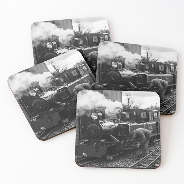 Item preview, Engineer attending to a steam train on the Bure Valley Railway designed and sold by yackers1.