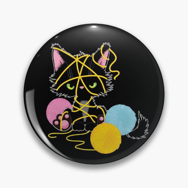 Item preview, Bad Day - Black Kitten Misbehaving and Into Mischief  designed and sold by ColorfulMystic.