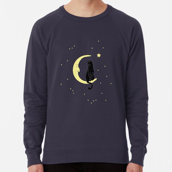 The Cat On The Moon Lightweight Sweatshirt
