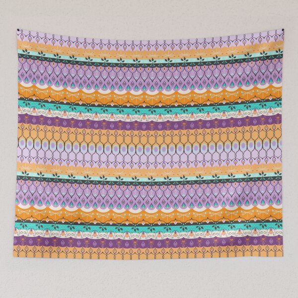 Item preview, Boho Dragonfly Purple Orange Turquoise Pattern designed and sold by Diana Garrison.