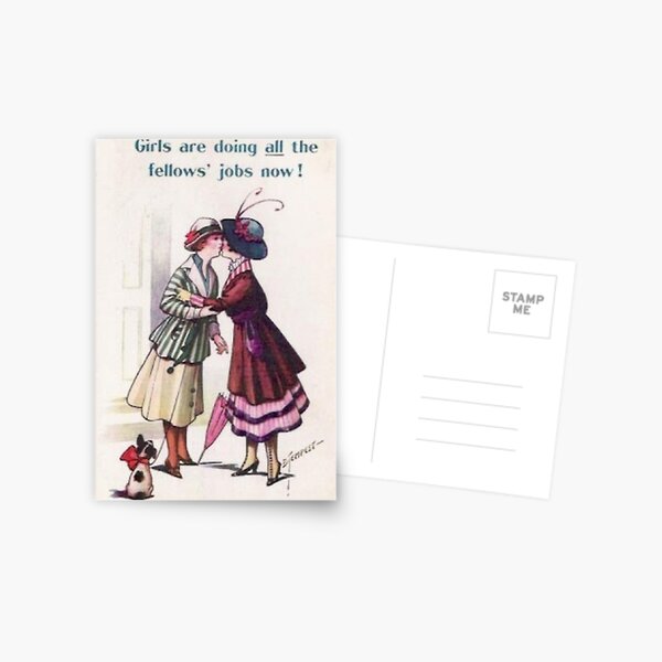 Item preview, Lesbian Suffragettes - Girls are doing all the fellow's jobs now! designed and sold by junimos.