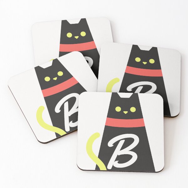 Item preview, Alphabet  initial Letter B and black,red and yellow  cat designed and sold by dygo1986.