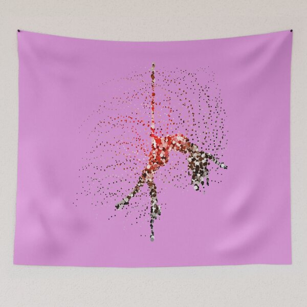 Item preview, pole dance scattered pattern of circles , red, yellow , brown , black  designed and sold by rashadat.