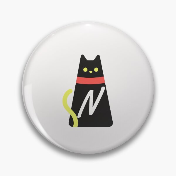 Item preview, Alphabet  initial Letter N and black,red and yellow  cat designed and sold by dygo1986.