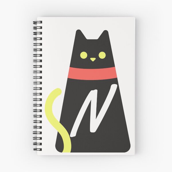 Item preview, Alphabet  initial Letter N and black,red and yellow  cat designed and sold by dygo1986.