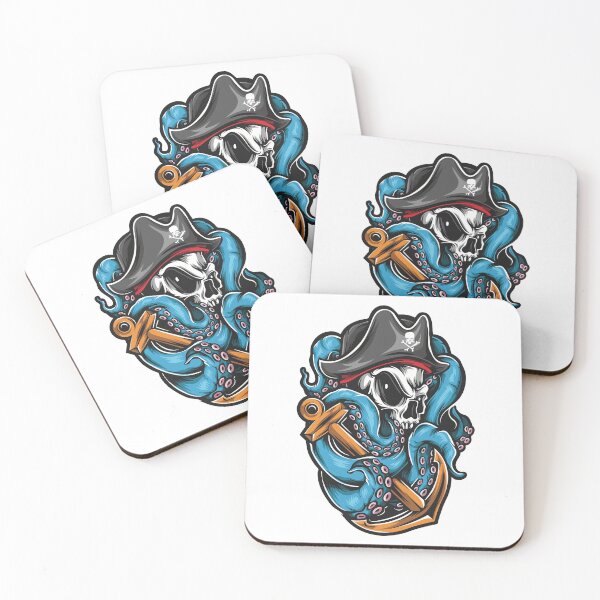Item preview, Pirate Octopus Skull designed and sold by Vector Scout Lab.