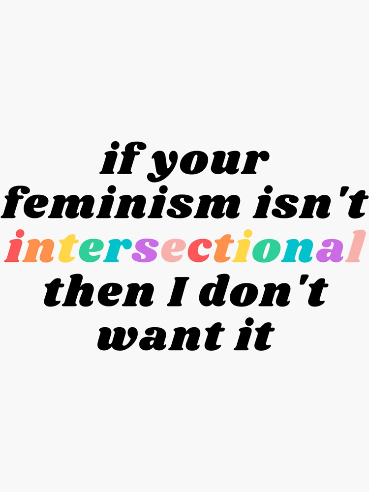 Imagen 3 de 3, Pegatina con la obra feminismo interseccional, diseñada y vendida por alanxshby.