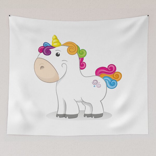 Item preview, Little unicorn, fluffy and graceful equine mascot. Ideal for comics and fantasy tales designed and sold by LucianoCosmo.