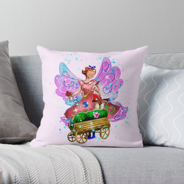 Wagonia The Wheelbarrows and Wagons Fairy™ Throw Pillow