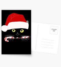 Postales Primer plano de gato de Navidad
