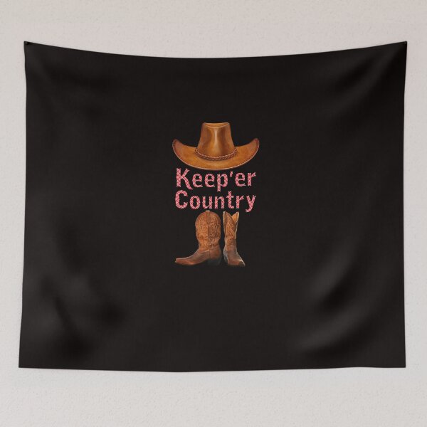 Item preview, Keep er Country Cowboy Hat Boot Combo Gingham designed and sold by Autographix.
