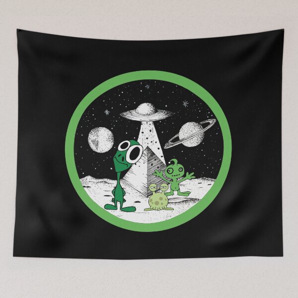 Artikelvorschau, Alien Invasion - Grüne Aliens entworfen und verkauft von ColorfulMystic.