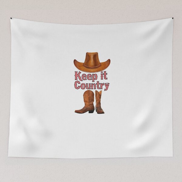 Item preview, Keep it Country Cowboy Hat Boot Combo Gingham designed and sold by Autographix.