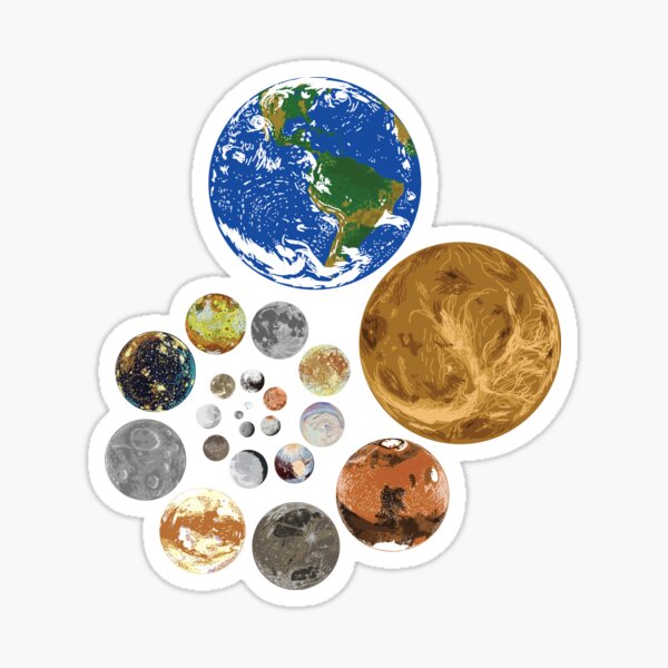 Item preview, Planet and Moon Spiral (White Background) designed and sold by Europa Inc..
