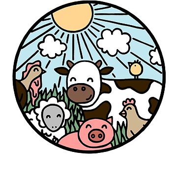 Artwork thumbnail, animals are friends not food by Alana Woods
