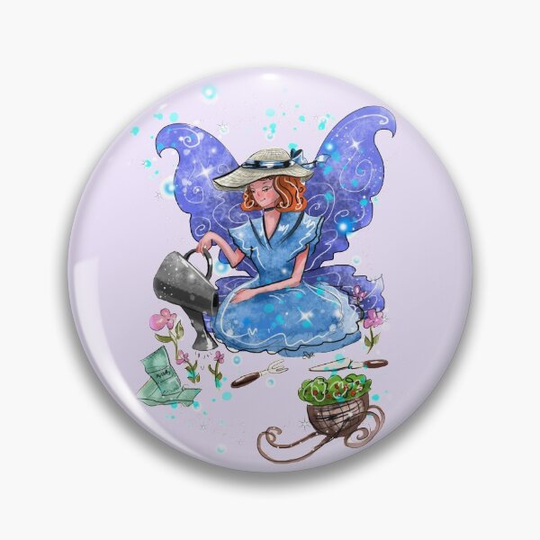 Watrina The Watering Can, Tool And Flowerpot Fairy™ Pin