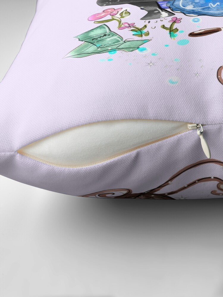 Thumbnail 2 of 4, Pillow, Watrina The Watering Can, Tool And Flowerpot Fairy™ designed and sold by TeelieTurner.