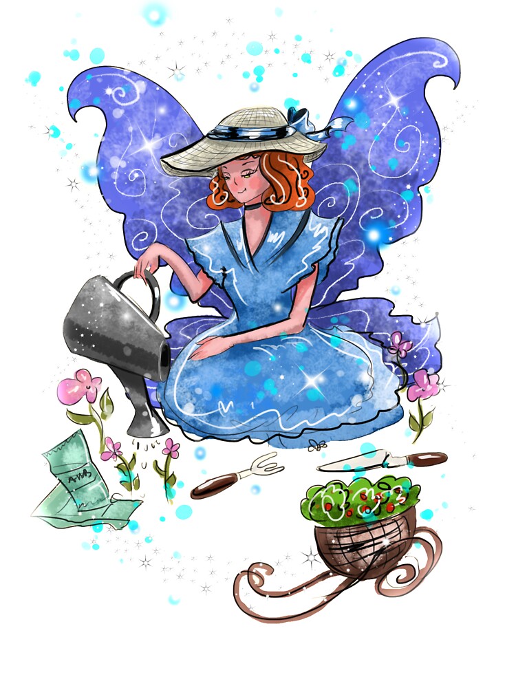 Thumbnail 2 of 2, Kids T-Shirt, Watrina The Watering Can, Tool And Flowerpot Fairy™ designed and sold by TeelieTurner.