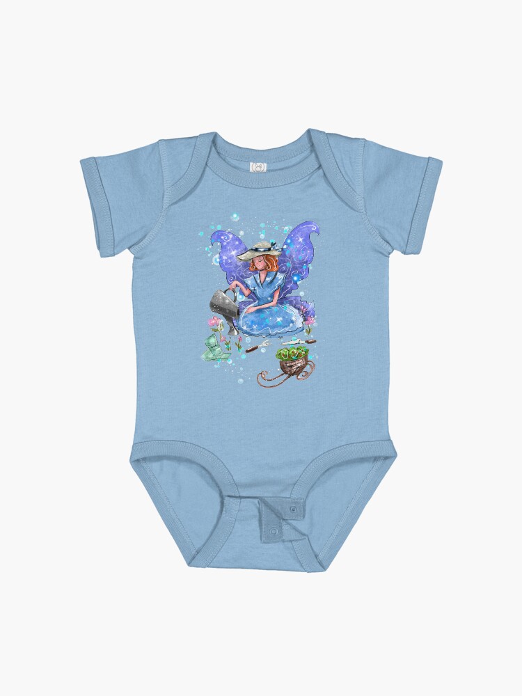 Thumbnail 1 of 2, Baby One-Piece, Watrina The Watering Can, Tool And Flowerpot Fairy™ designed and sold by TeelieTurner.