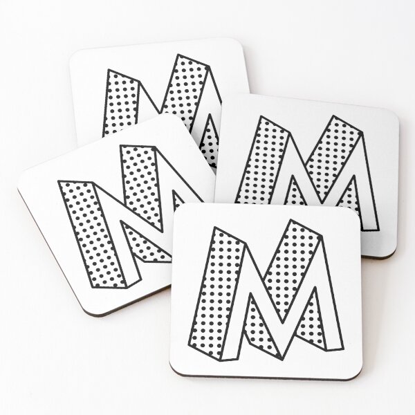Item preview, 3D Ben Day Dot Isometric Letter M designed and sold by murialbezanson.