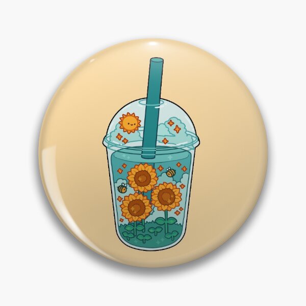 Sunflower Boba Pin